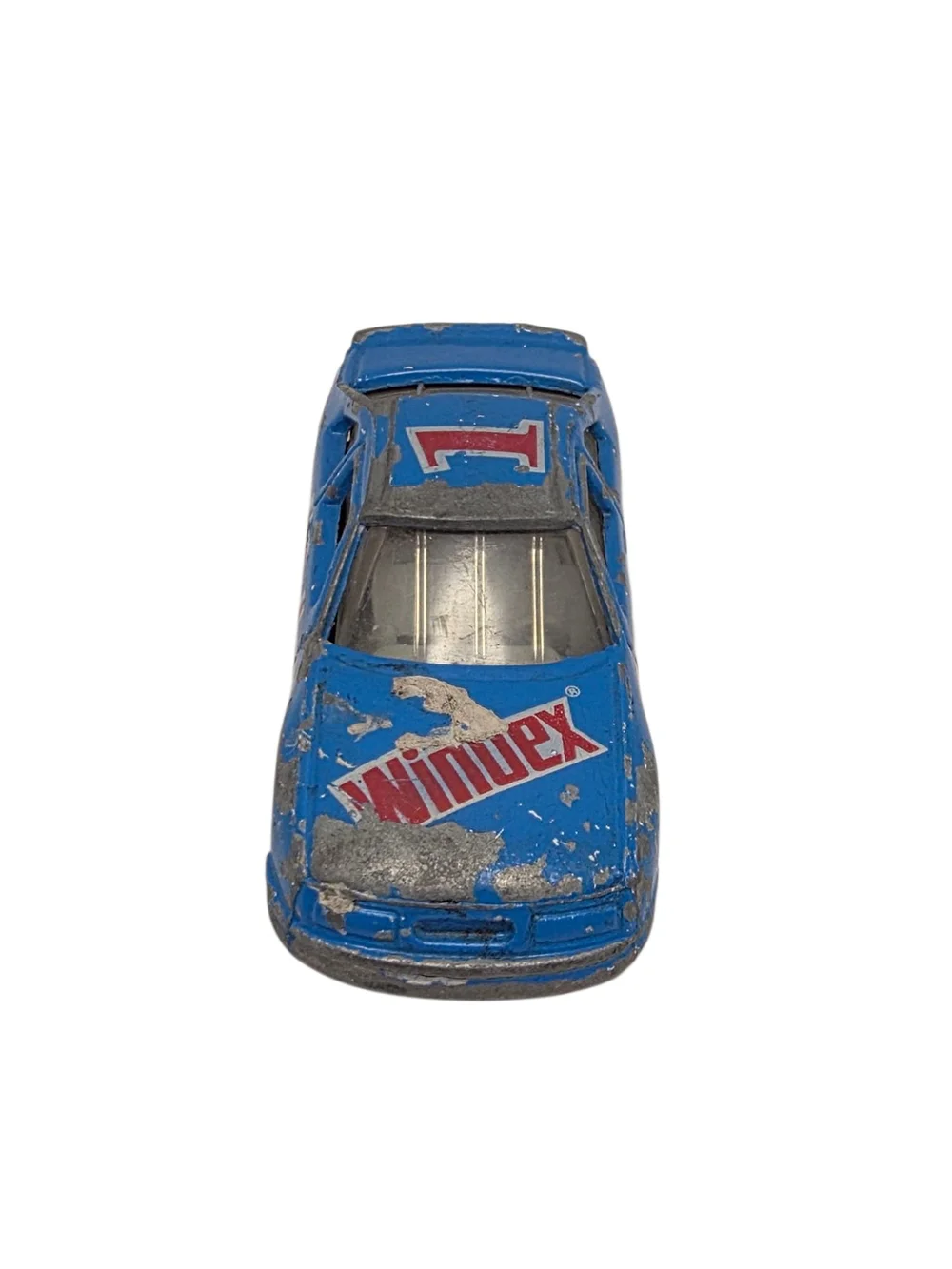 Vintage 80s 90s Nascar Windex Car Promo #1 Blue Racing Die Cast 1/64 Loose